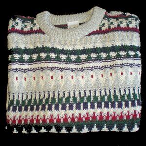 NEW Mens Greatland Sweater Size L Large NWOT Beige Grey Navy Burgundy Red Stripe